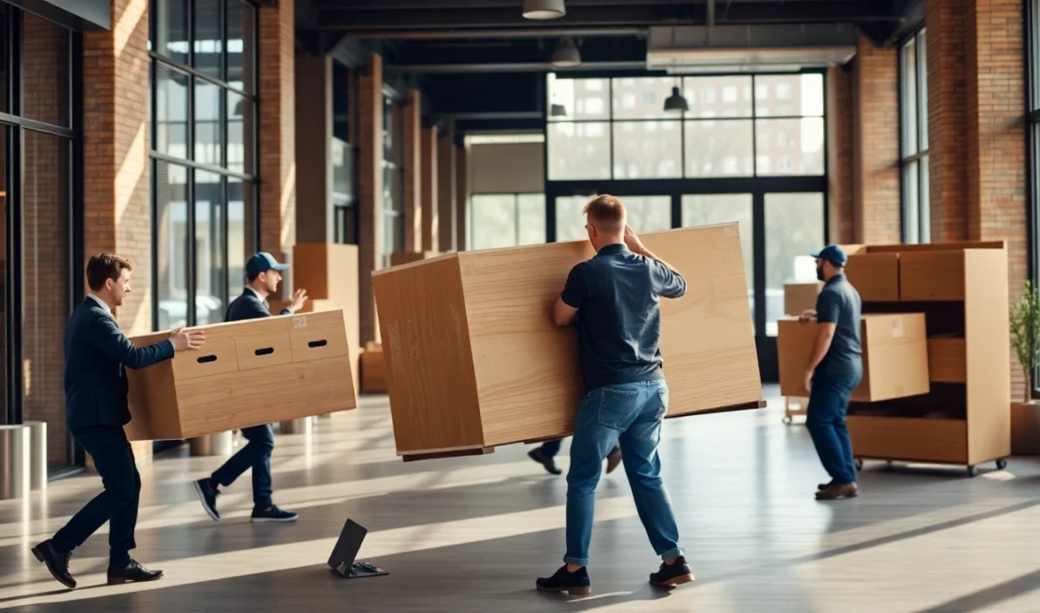 Efficient Umzug Erlangen with a professional team expertly moving furniture in a streamlined process.