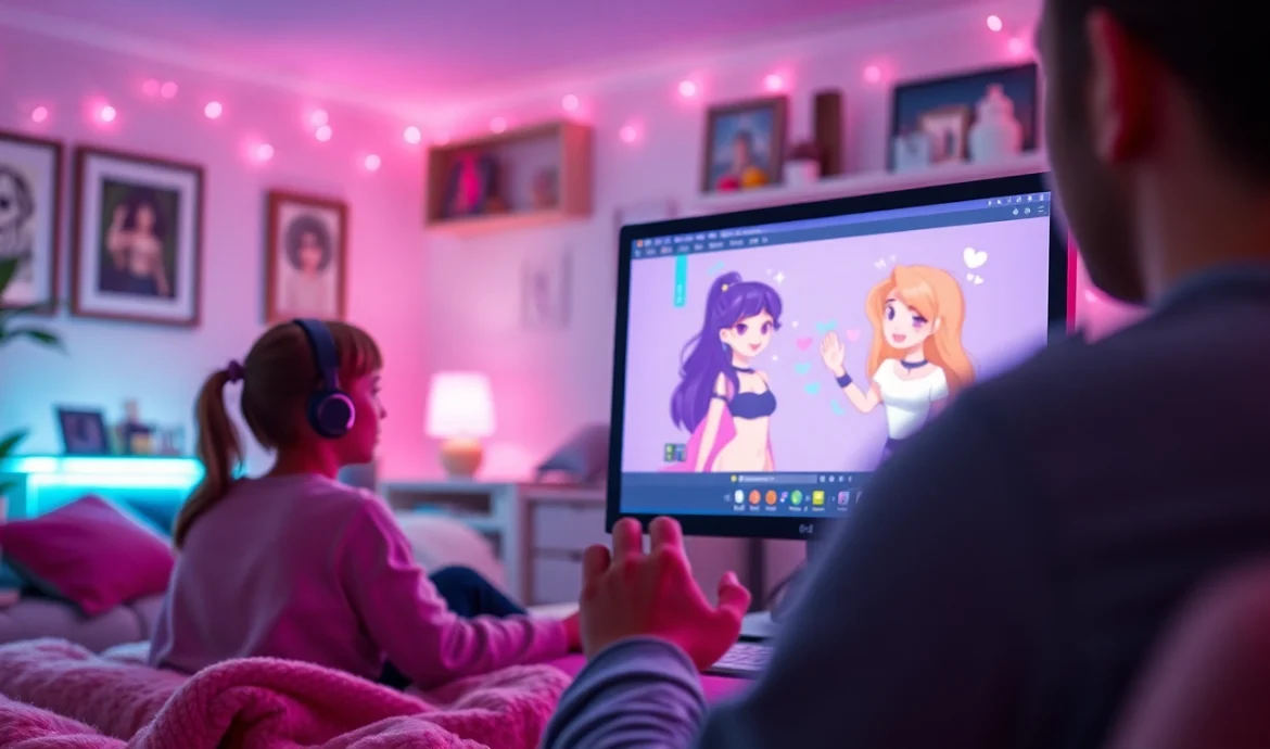 Engage in character ai sex through animated conversations in a vibrant virtual setting.