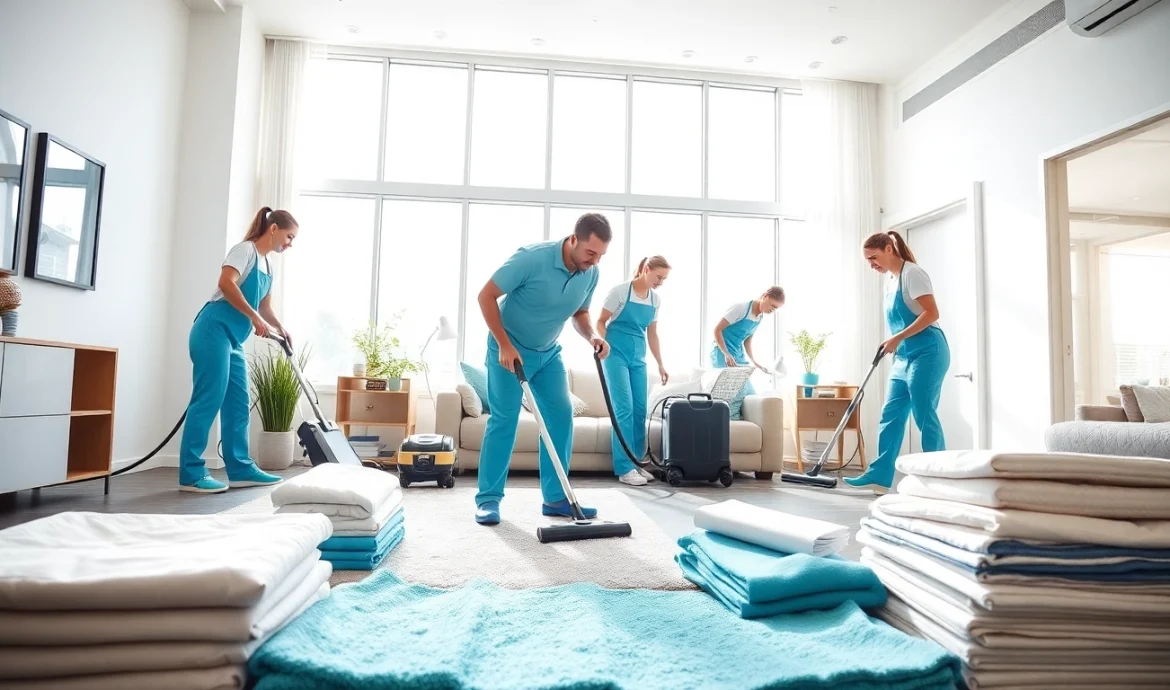 Expert bond cleaning brisbane service with professional cleaners in action.