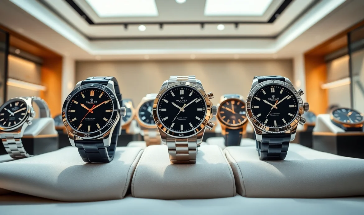 Herren Armbanduhren in eleganter Präsentation mit verschiedenen Stilen und besonderen Details.