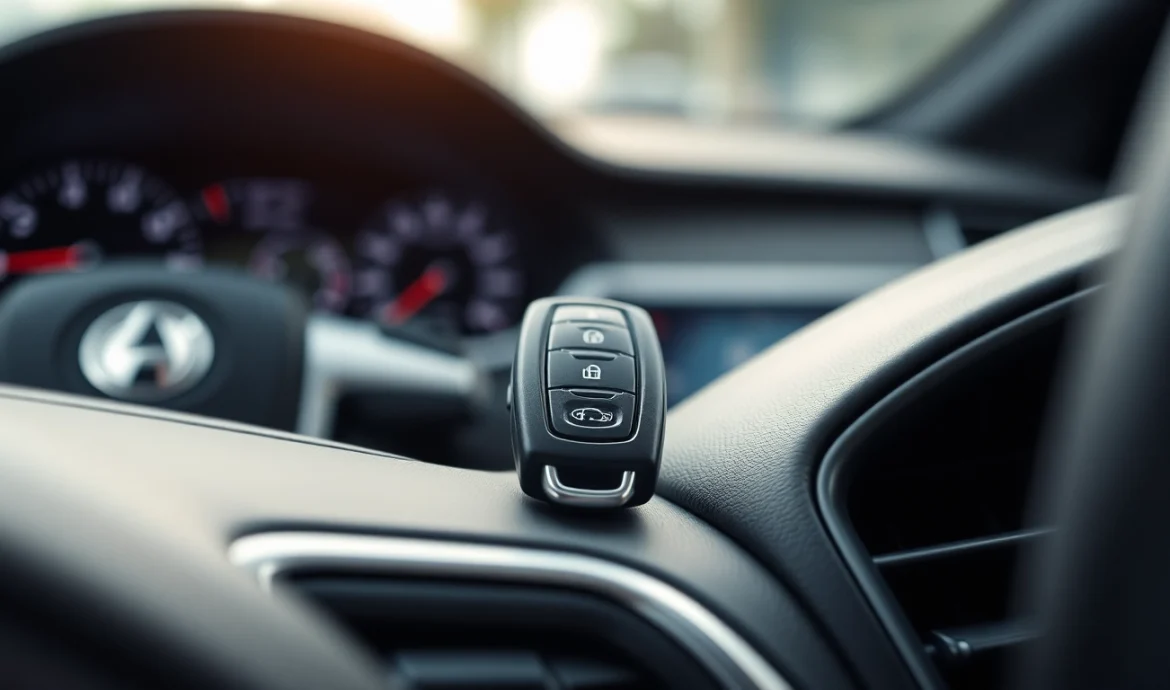 Unlock your vehicle effortlessly with Keyless Carkeys, showcased in a modern car interior.