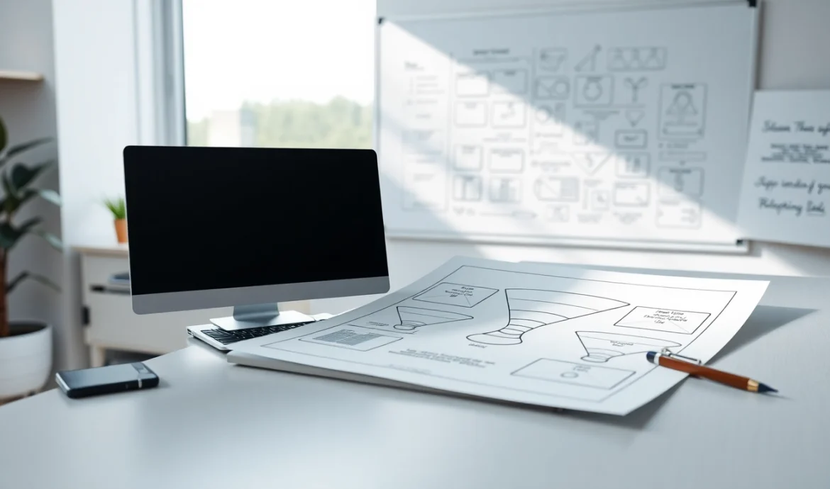 Enhance your coaching strategy with the best funnel templates for coaches showcasing a professional workspace.