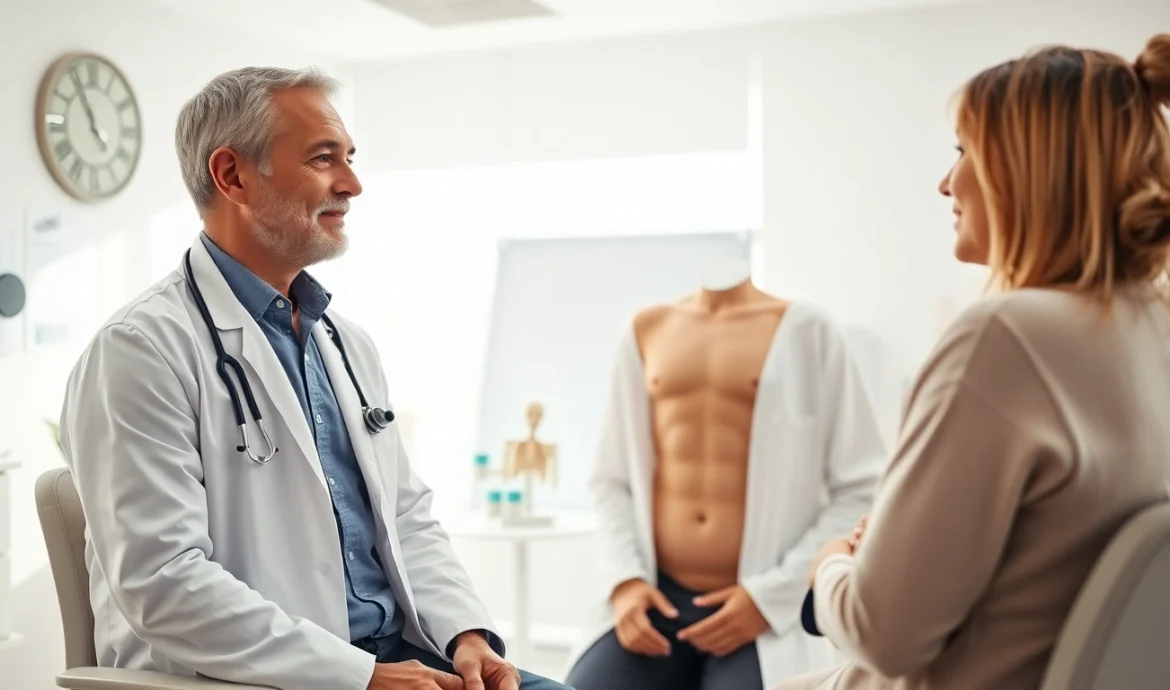 Bauchdeckenstraffung Braunschweig Patientenberatung in einer modernen Klinik mit einfühlsamem Arzt.