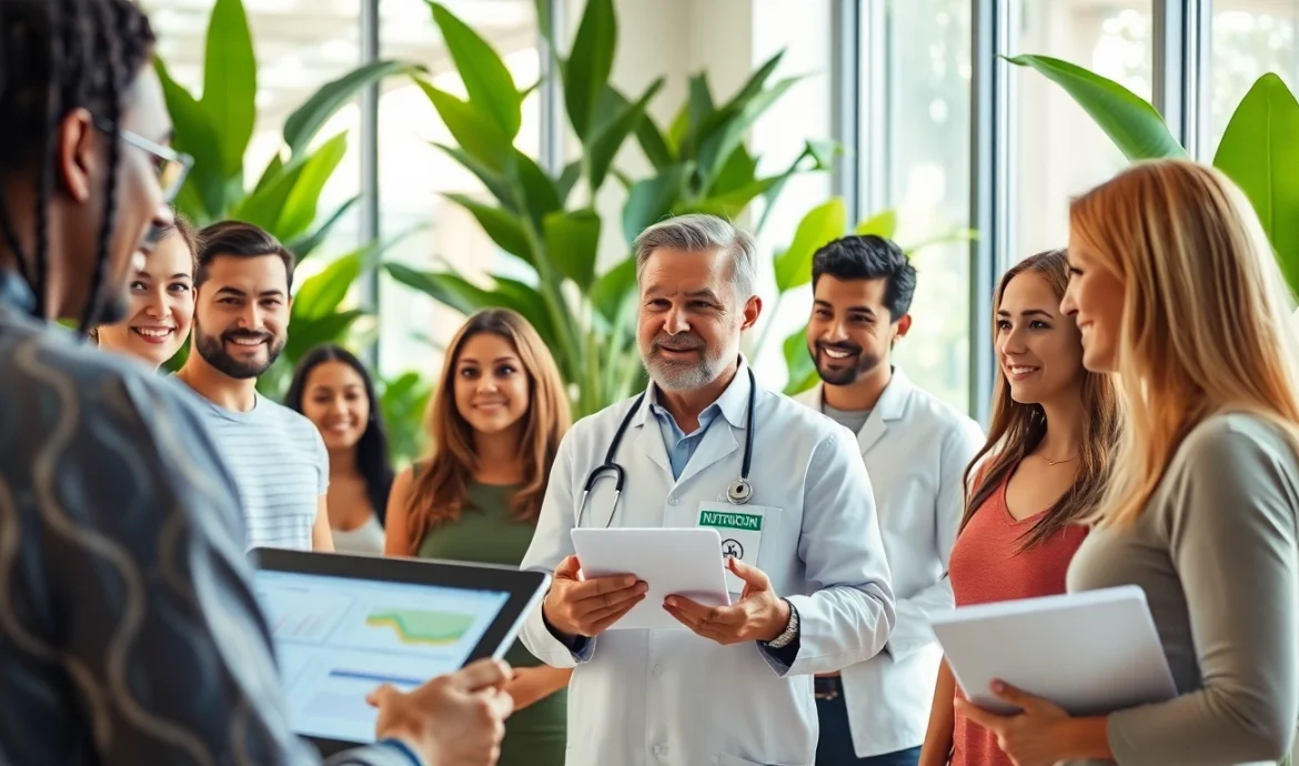 Empowering consultation at a weight loss clinic in las vegas with professionals and clients.