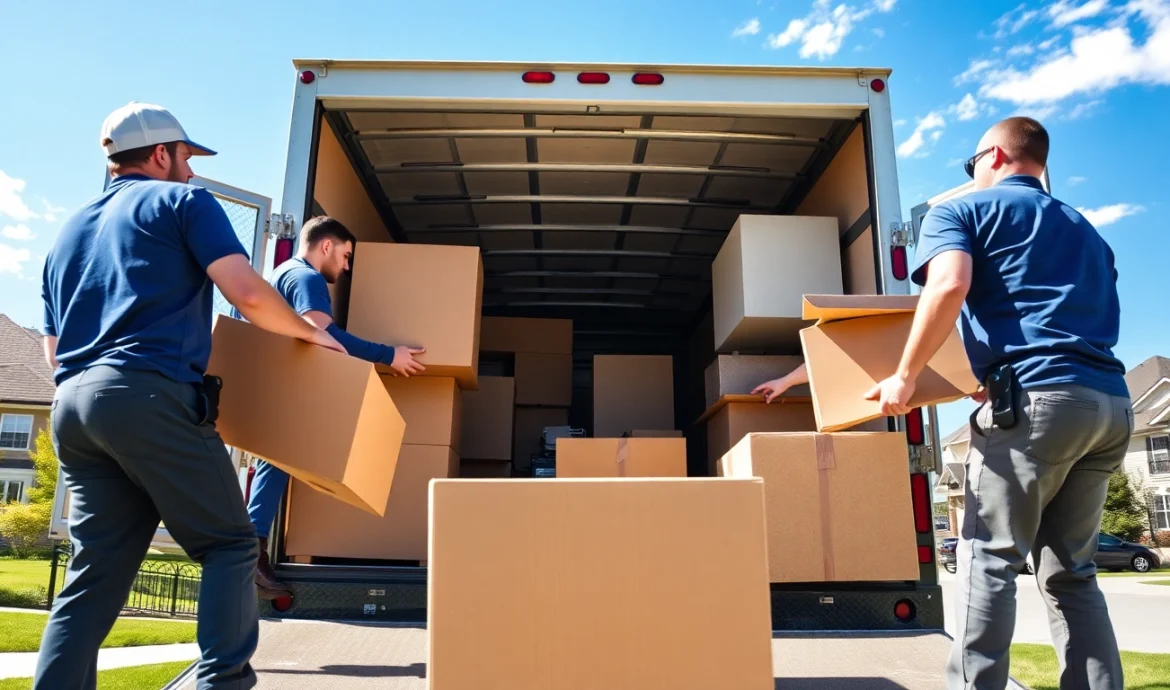 Movers Calgary loading belongings into a truck, showcasing teamwork and professionalism.